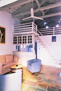 A seating area at Aria House