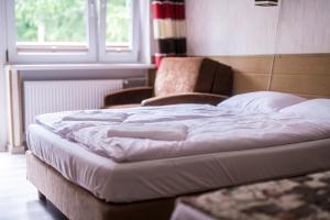 Łóżko lub łóżka w pokoju w obiekcie Willa Świerkowa
