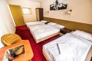 Łóżko lub łóżka w pokoju w obiekcie Willa Świerkowa