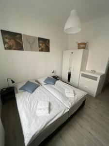 Postel nebo postele na pokoji v ubytování Apartmán Jasmína v Jeseníkách