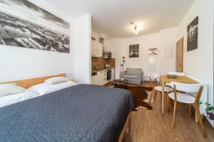 Postel nebo postele na pokoji v ubytování Aviatik apartments