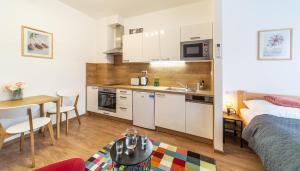 Kuchyňa alebo kuchynka v ubytovaní Aviatik apartments