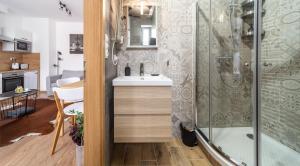 Kúpeľňa v ubytovaní Aviatik apartments