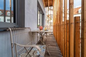 Balkón alebo terasa v ubytovaní Aviatik apartments