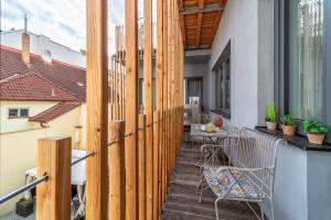 Balkón alebo terasa v ubytovaní Aviatik apartments