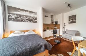 Kuchyňa alebo kuchynka v ubytovaní Aviatik apartments