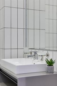 Koupelna v ubytování Centrooms Kropivnizkogo Mini-Hotel