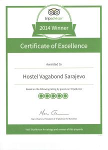 Certifikát, hodnocení, plakát nebo jiný dokument vystavený v ubytování Hostel Vagabond