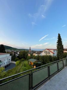 a view of a city from a balcony at Apartment Panoramablick in Bad Bergzabern