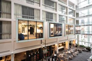 an overhead view of a building with tables and chairs at The Capital 15 on Orange Hotel & Spa in Cape Town