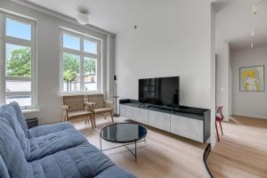 Ruang duduk di Grand Apartments - Willa Herbsta Sopot Apartament