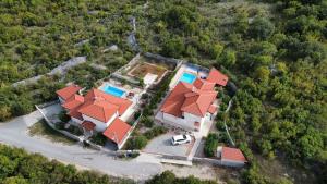Letecký snímek ubytování Villa Veglia
