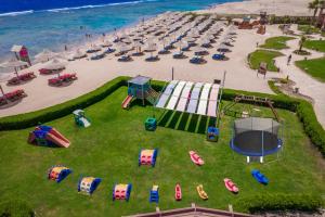 an aerial view of a playground on the beach at Charmillion Sea Life Resort in Sharm El Sheikh