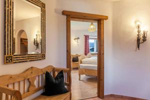 Posteľ alebo postele v izbe v ubytovaní Panorama Lodge Leutasch mit Sauna