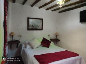 a bedroom with a bed and two side tables at Azahar in Lecrin