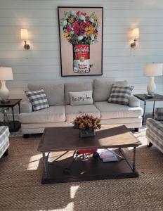 A seating area at Biddle Point Inn