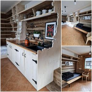 Kuchyňa alebo kuchynka v ubytovaní Apartamenty Góralski DACH NAD GŁOWĄ