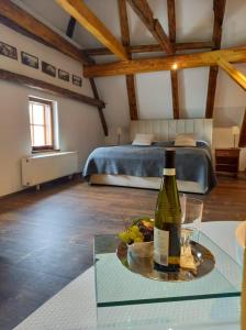Voodi või voodid majutusasutuse Hotel Svambersky dum toas
