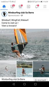 Attività di windsurf presso la casa vacanze o nelle vicinanze