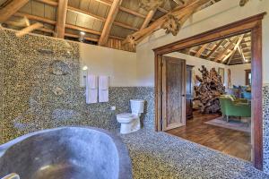 A bathroom at Bali House Tranquil Merritt Island Oasis!