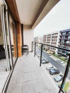 Balkón alebo terasa v ubytovaní Apartament Kraków Arena + 37 fotografií