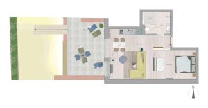Půdorys ubytování Töwerhus - Wohnung Seestern