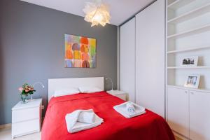 Posteľ alebo postele v izbe v ubytovaní ApartmentPrestige Central Station