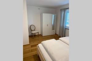 Posteľ alebo postele v izbe v ubytovaní Wohnung 2 in zentraler Lage im Rheintal