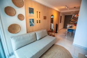 Ruang duduk di Apartamento Com Jacuzzi na Beira mar de João Pessoa no Branco Haus