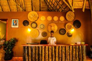 The lobby or reception area at Kigambira Safari Lodge