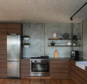 A cozinha ou kitchenette de Converted Water Tower