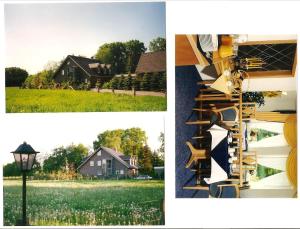 eine Collage von Bildern eines Hauses in der Unterkunft Gästehaus Hankhausen in Rastede