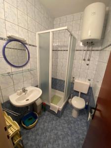 Koupelna v ubytování Apartmani Dragica