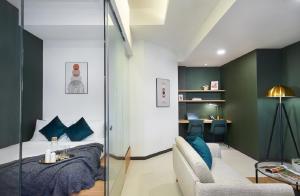 A seating area at The Initial Residence