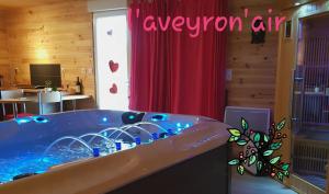 TV a/nebo společenská místnost v ubytování AUBRAC Spa