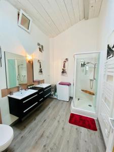 Ένα μπάνιο στο "Palomar", duplex de charme 80m2 - 2 ch - 2 sdb - parking et terrasse