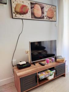 TV a/nebo společenská místnost v ubytování ABAT OLIBA