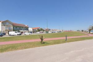 een straat met een boom aan de kant van een weg bij Casa Golfinho (Norte) - Costa Nova in Costa Nova