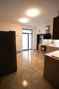 Kuchyň nebo kuchyňský kout v ubytování Black Field Apartment