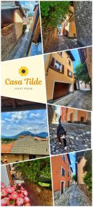 a collage of photos of a house and a building at Casa Tilde Guest House in Cunardo