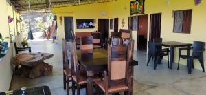 Restoran ili neka druga zalogajnica u objektu Hermosa finca con vista a la ciudad a 20 min de Bucaramanga