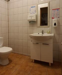 Vonios kambarys apgyvendinimo įstaigoje Hostel Zamość