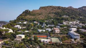 an aerial view of a town on a mountain at Hotel Bellavista in Anacapri