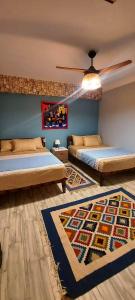 En eller flere senge i et værelse på Marina Wadi Degla A Ground Chalet Near to the Beach in Ain Sokhna