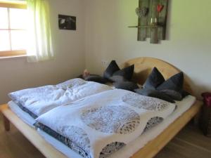 Postel nebo postele na pokoji v ubytování Ferienwohnung Panoramablick