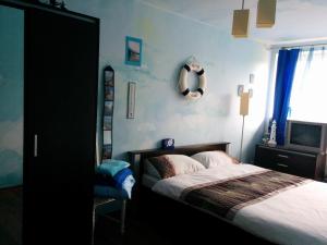Łóżko lub łóżka w pokoju w obiekcie Apartament w Bieszczadach