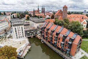 Výhľad na mesto Vroclav alebo výhľad na mesto priamo z apartmánu