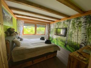 Postel nebo postele na pokoji v ubytování Apartment Villa Sonnegg