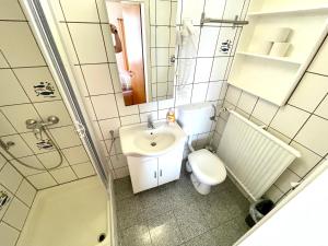 Koupelna v ubytování Hotel Charlott