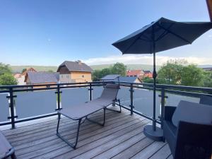 Balkón alebo terasa v ubytovaní Chalet Auszeit